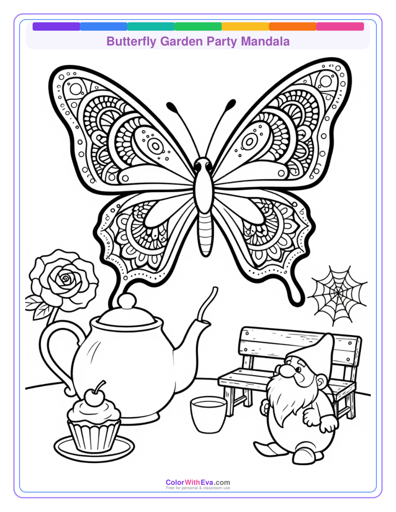 Butterfly Garden Party Mandala thumbnail