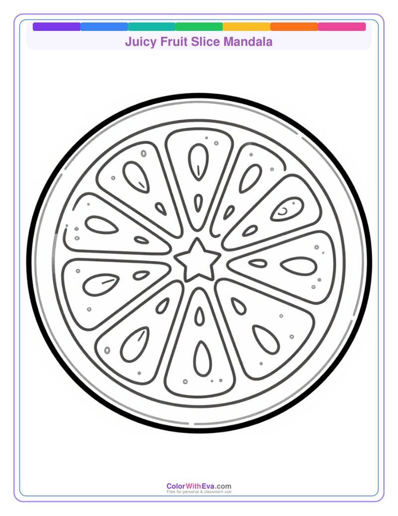 Juicy Fruit Slice Mandala preview