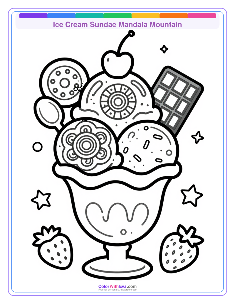Ice Cream Sundae Mandala Mountain thumbnail