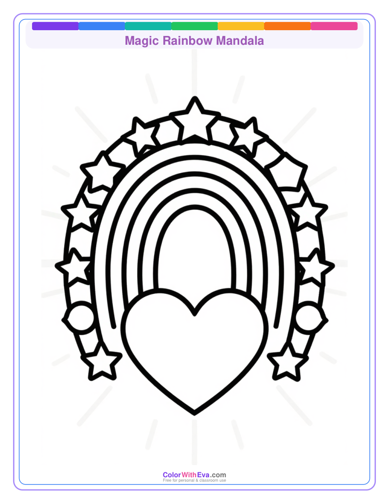 Magic Rainbow Mandala preview