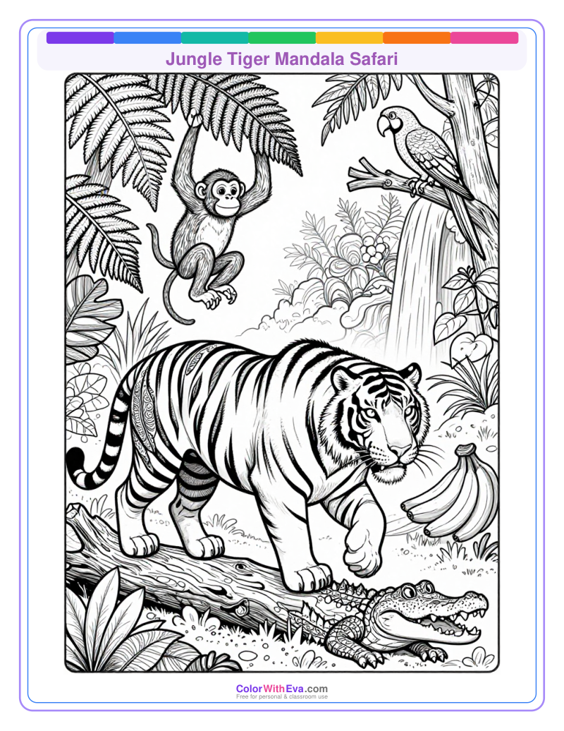 Jungle Tiger Mandala Safari thumbnail