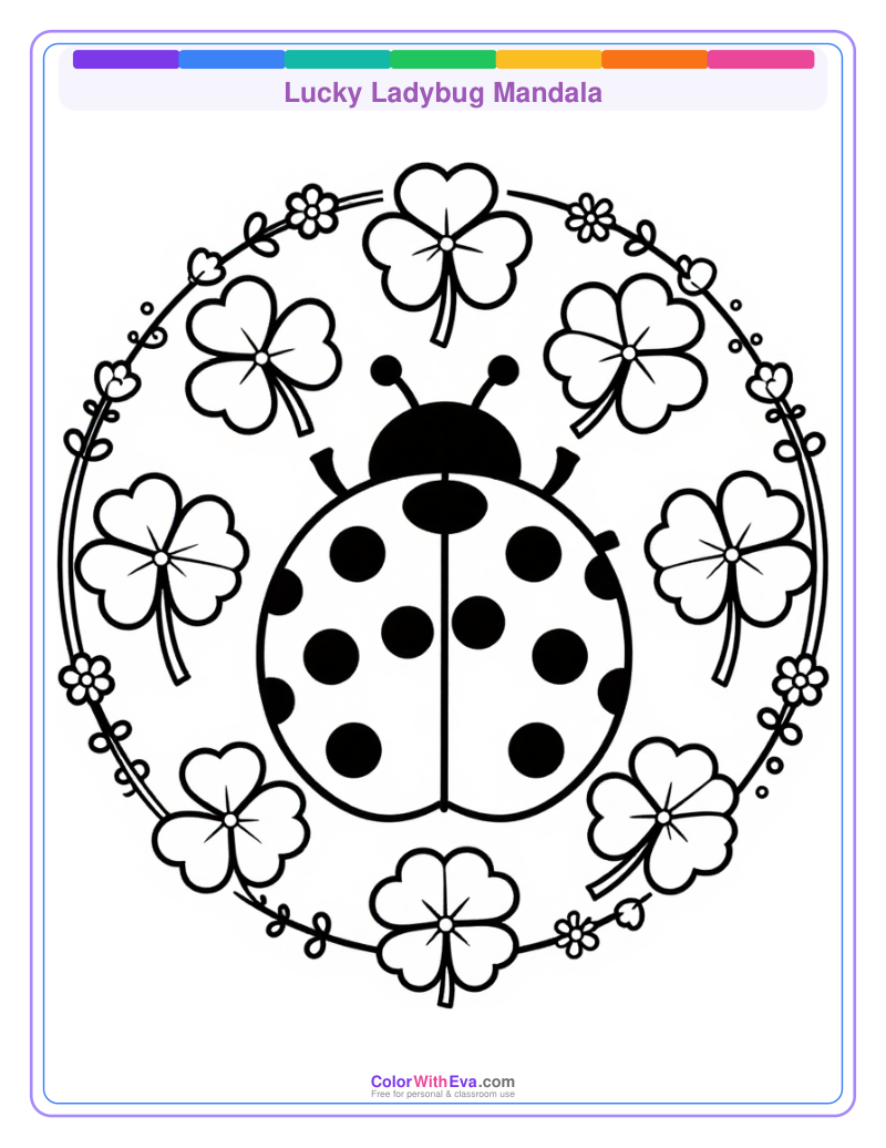 Lucky Ladybug Mandala preview