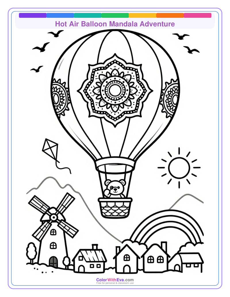 Hot Air Balloon Mandala Adventure thumbnail