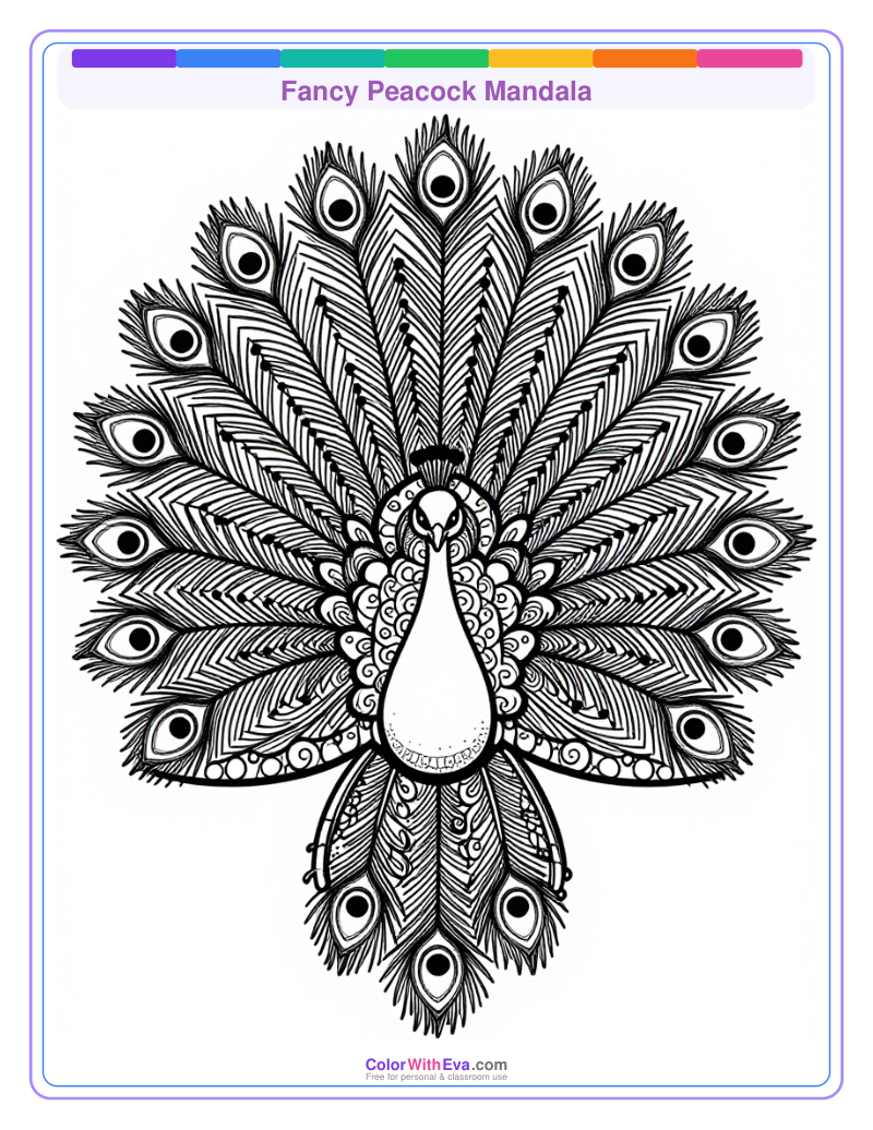 Fancy Peacock Mandala preview