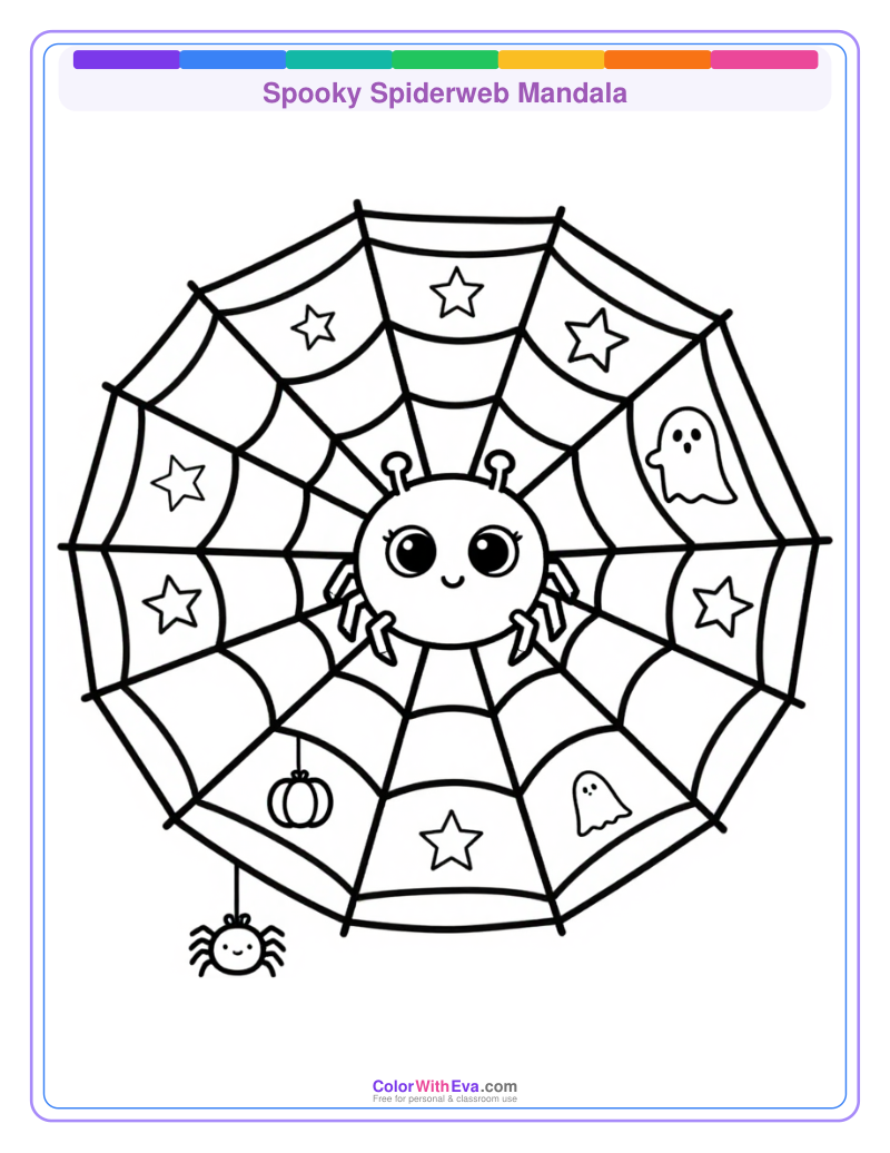 Spooky Spiderweb Mandala preview