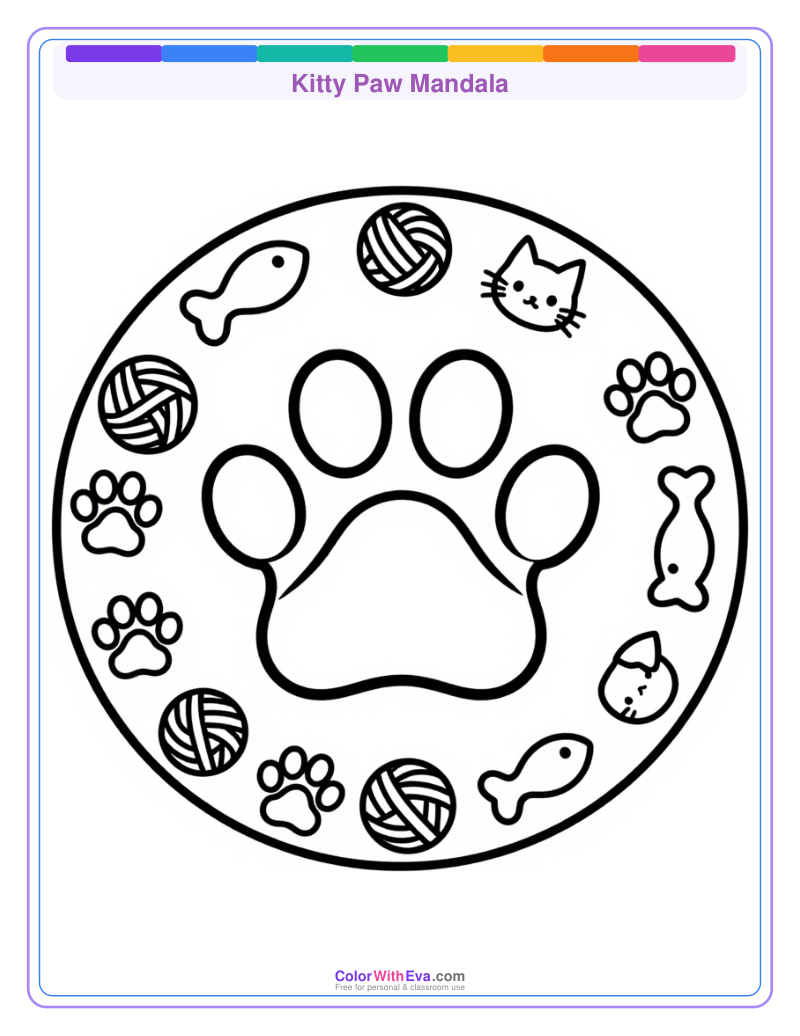Kitty Paw Mandala preview