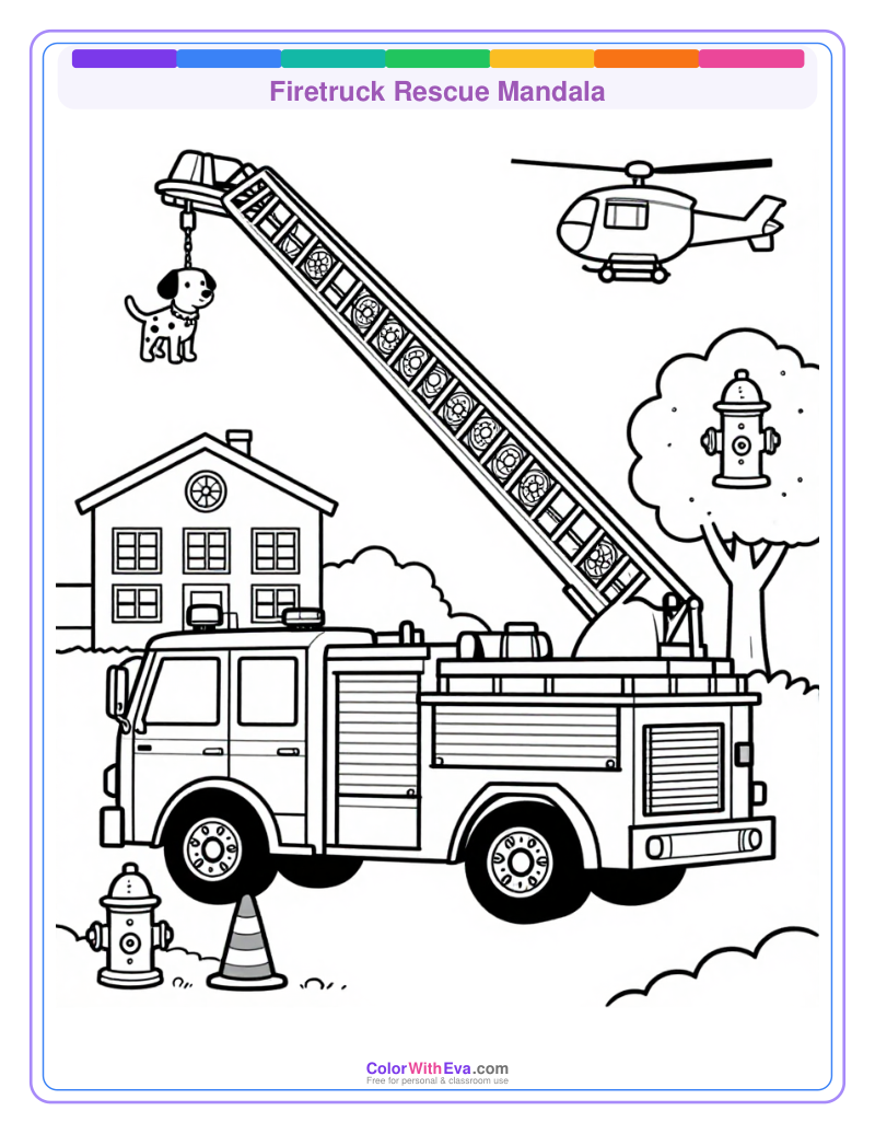 Firetruck Rescue Mandala thumbnail