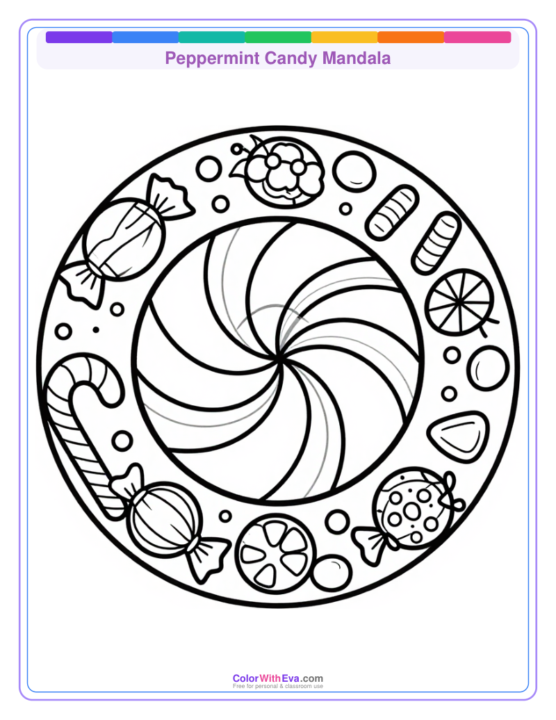 Peppermint Candy Mandala preview