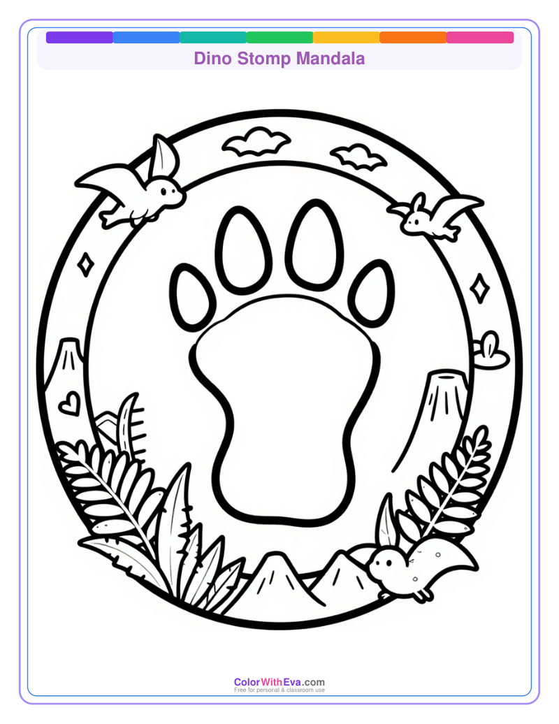 Dino Stomp Mandala preview