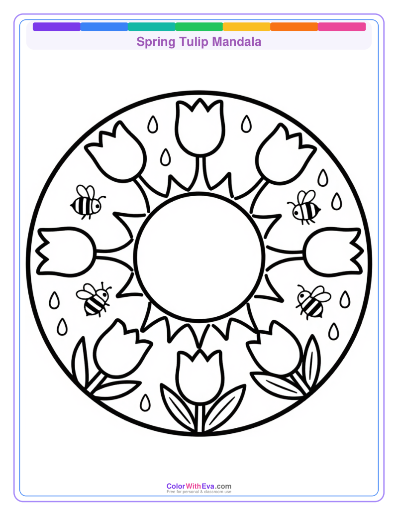 Spring Tulip Mandala preview