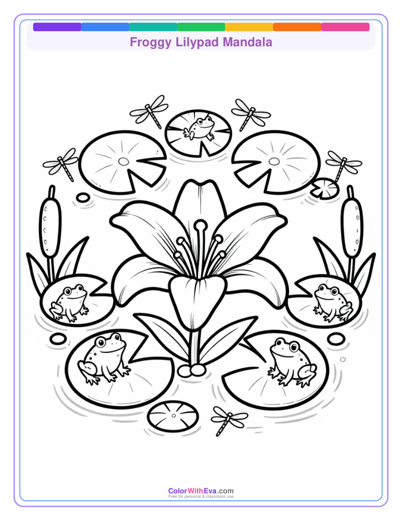 Froggy Lilypad Mandala preview