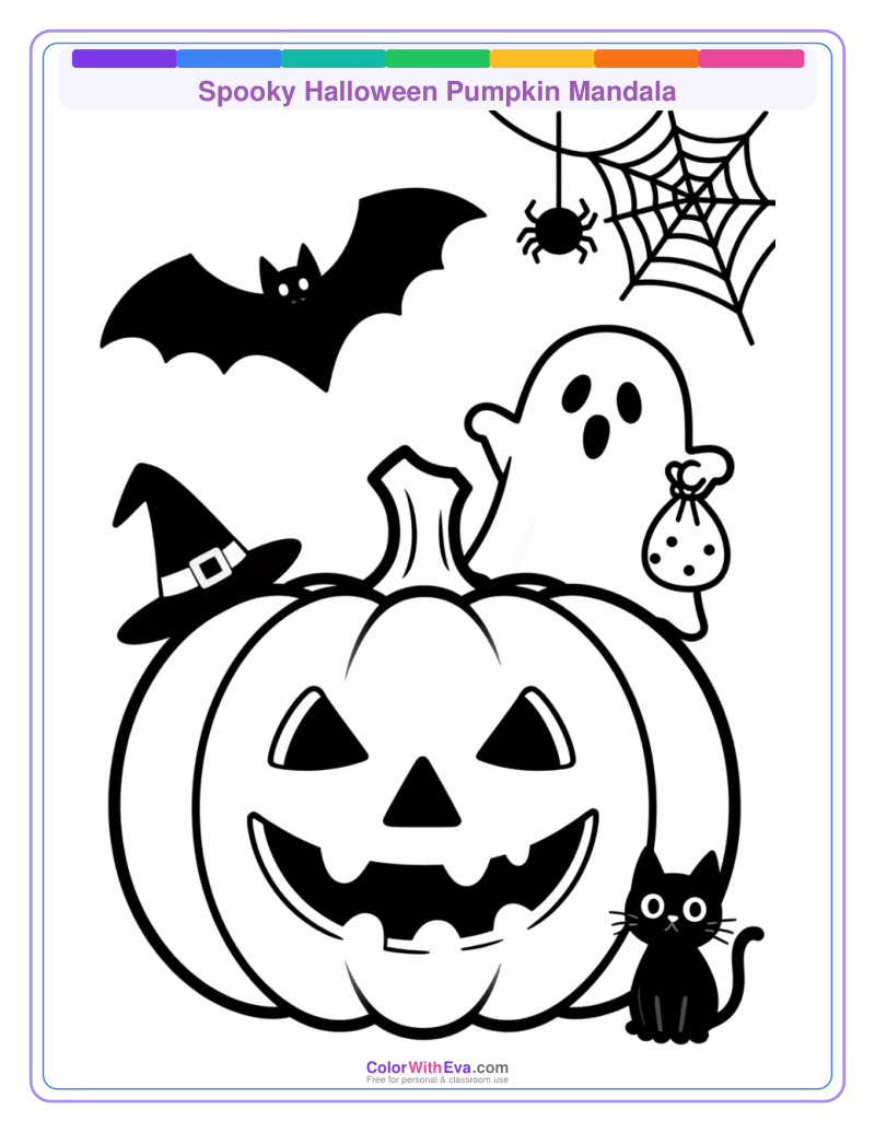 Spooky Halloween Pumpkin Mandala preview