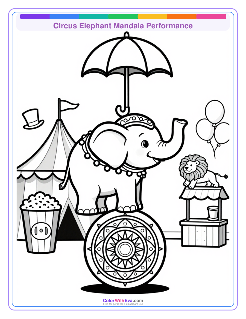 Circus Elephant Mandala Performance thumbnail