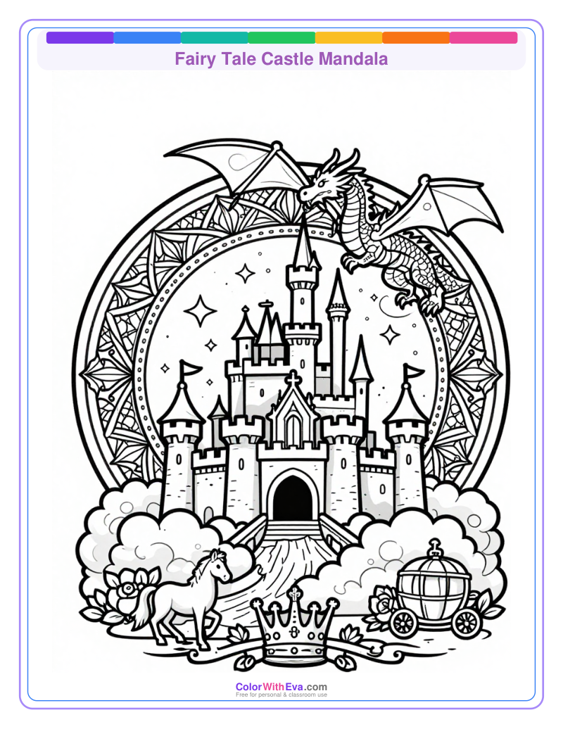 Fairy Tale Castle Mandala thumbnail