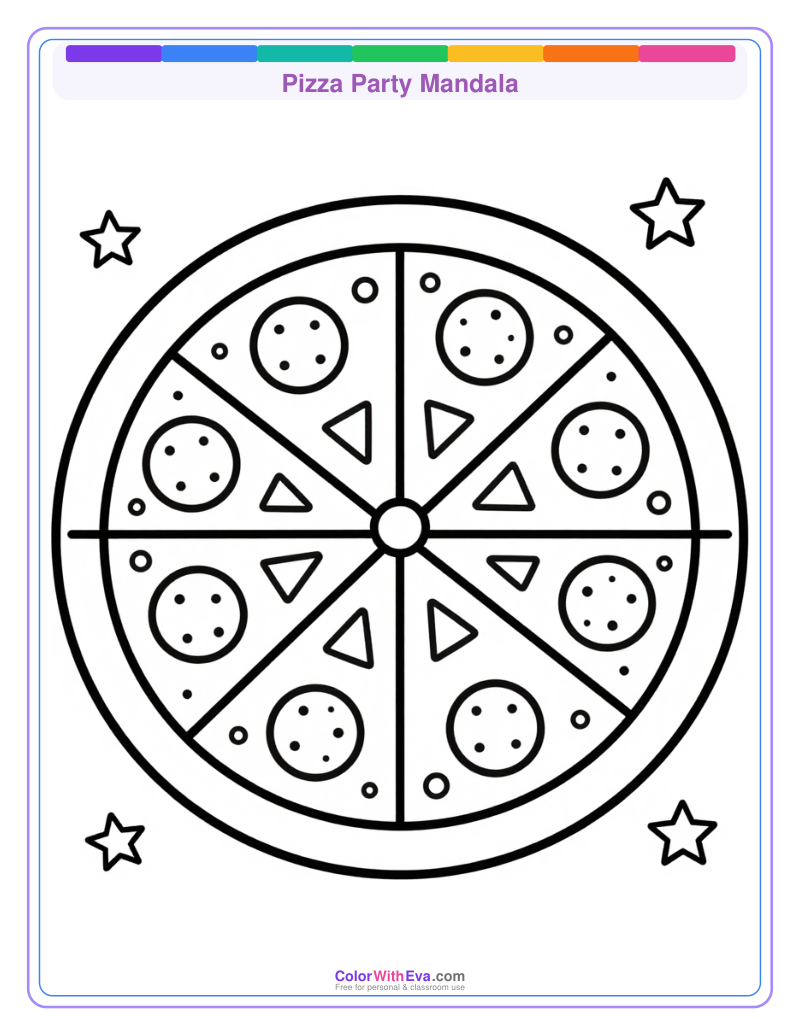 Pizza Party Mandala preview