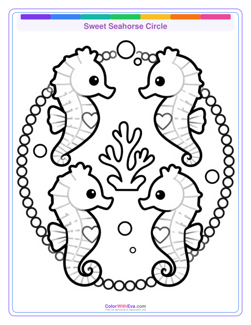 Sweet Seahorse Circle preview