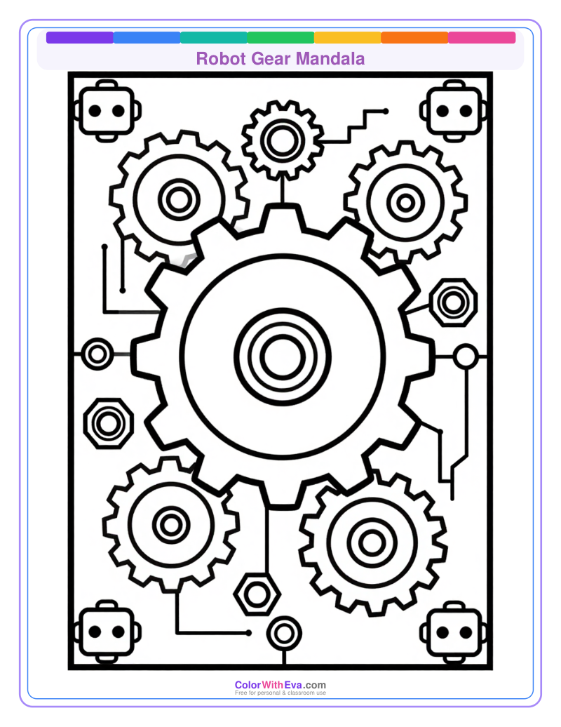 Robot Gear Mandala preview