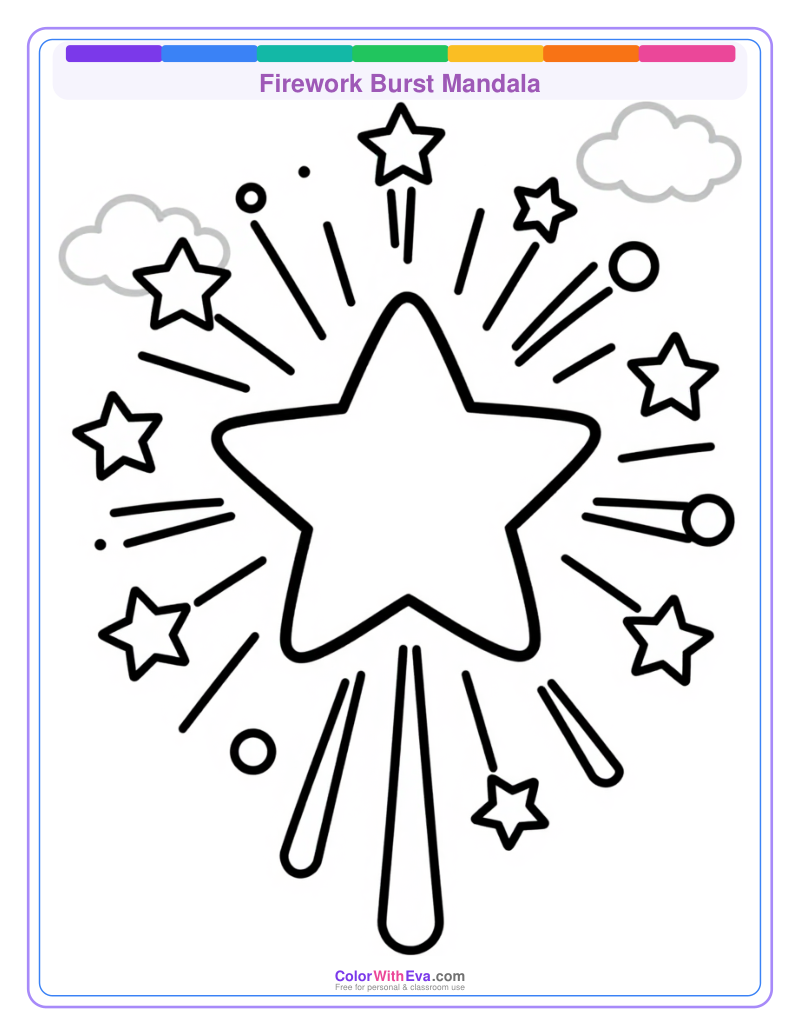 Firework Burst Mandala preview