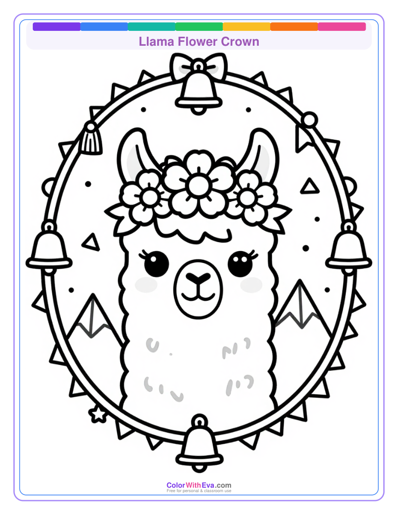 Llama Flower Crown preview