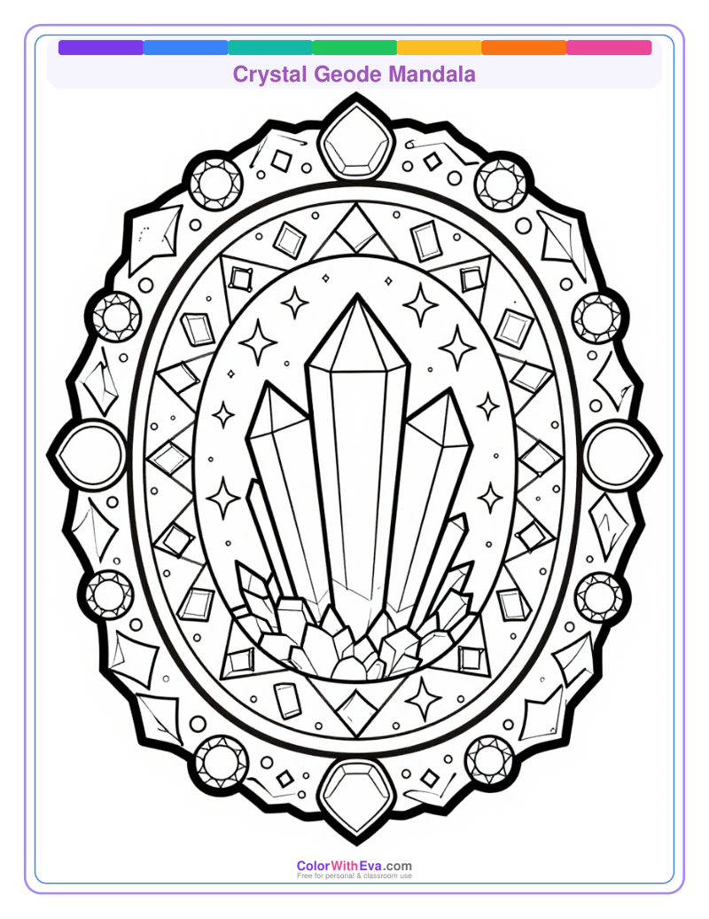 Crystal Geode Mandala preview
