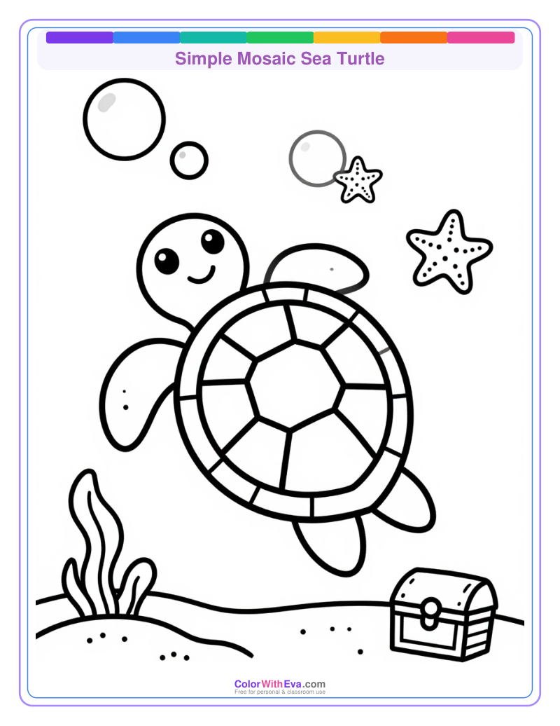 Simple Mosaic Sea Turtle thumbnail