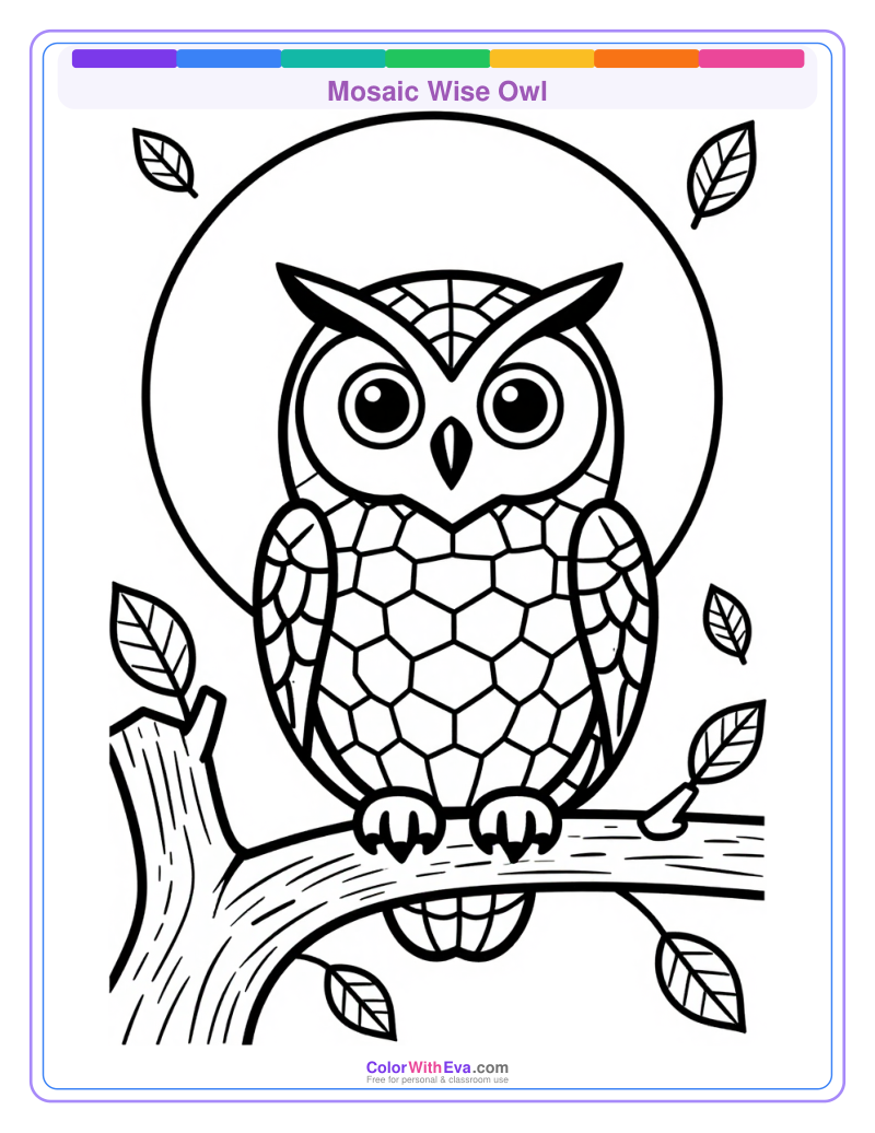 Mosaic Wise Owl preview