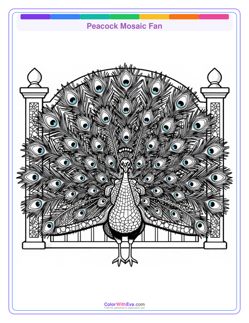 Peacock Mosaic Fan preview