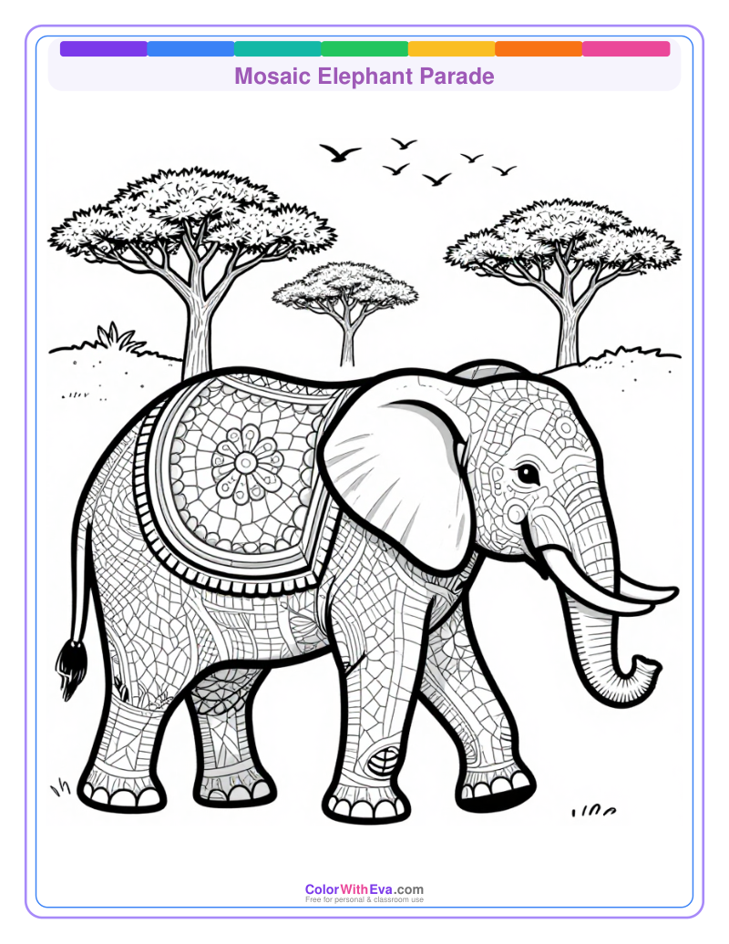 Mosaic Elephant Parade preview
