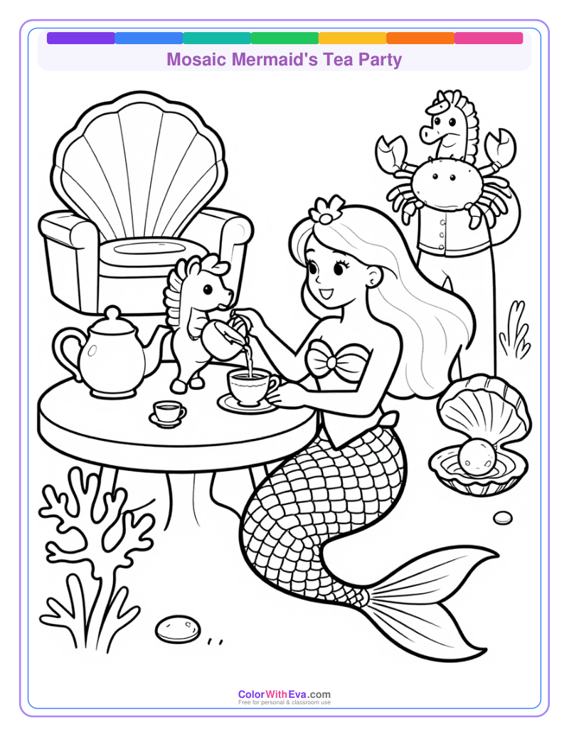 Mosaic Mermaid's Tea Party thumbnail