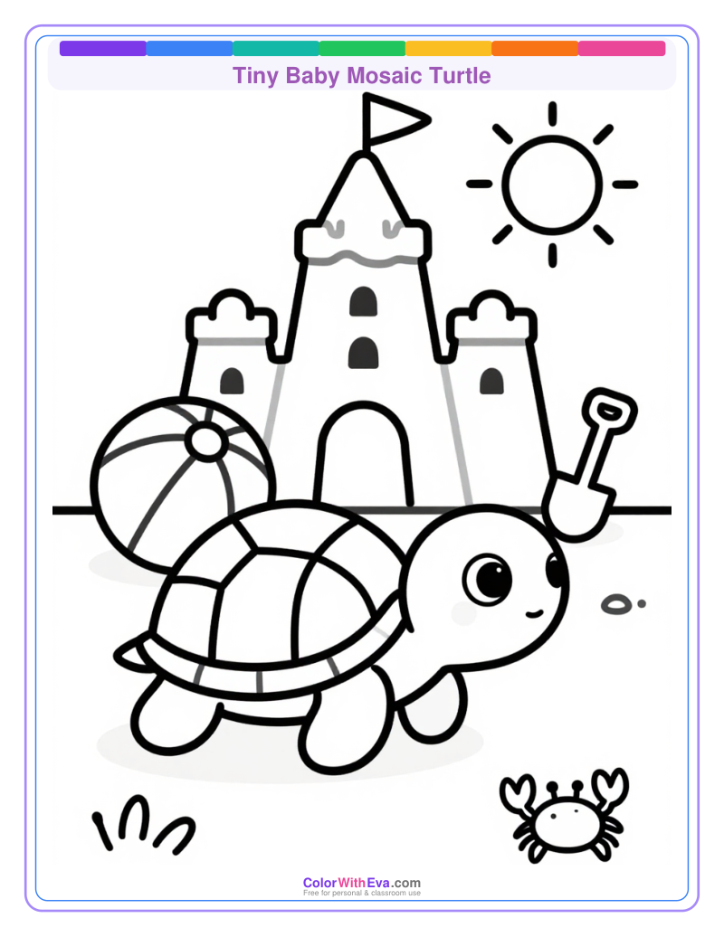 Tiny Baby Mosaic Turtle preview