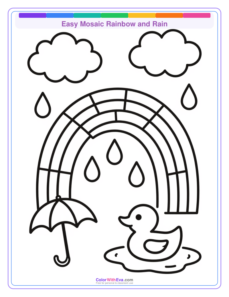 Easy Mosaic Rainbow and Rain thumbnail