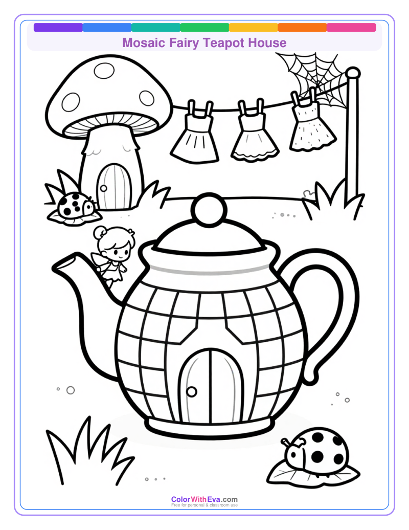Mosaic Fairy Teapot House thumbnail