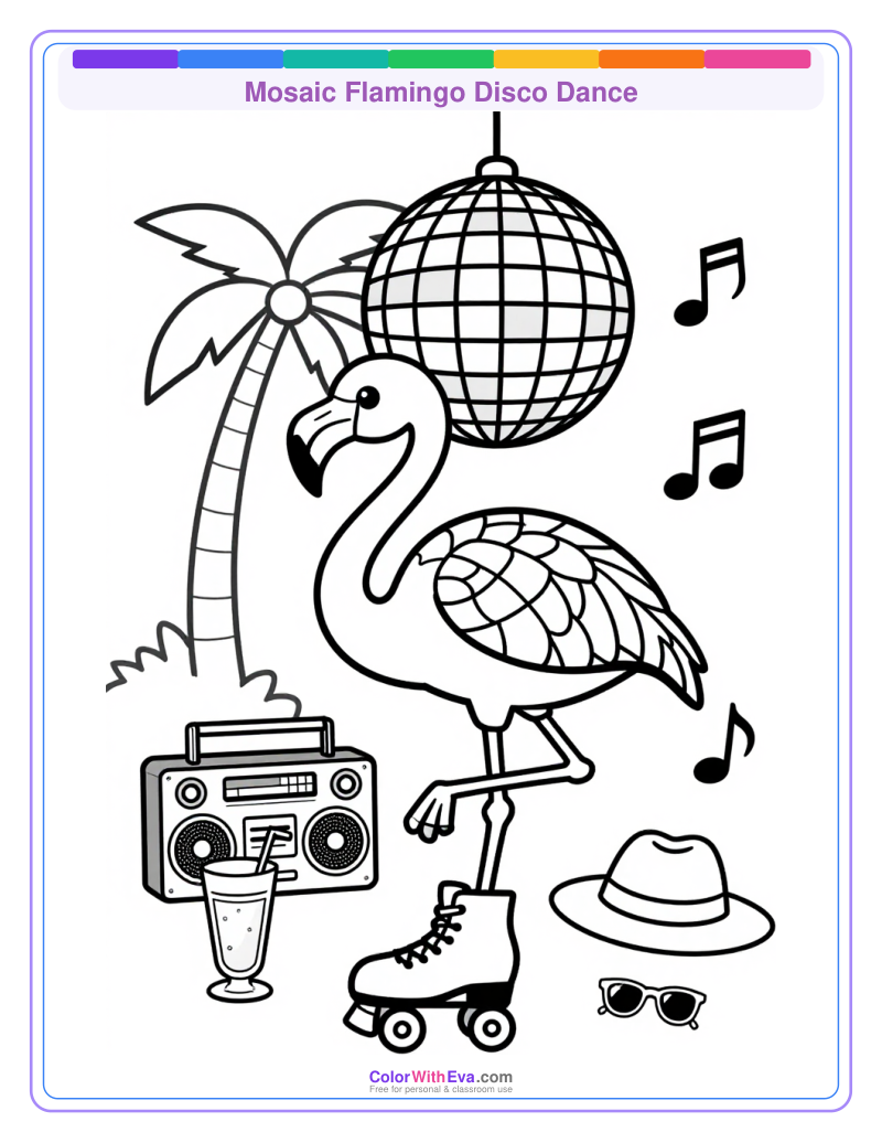 Mosaic Flamingo Disco Dance preview