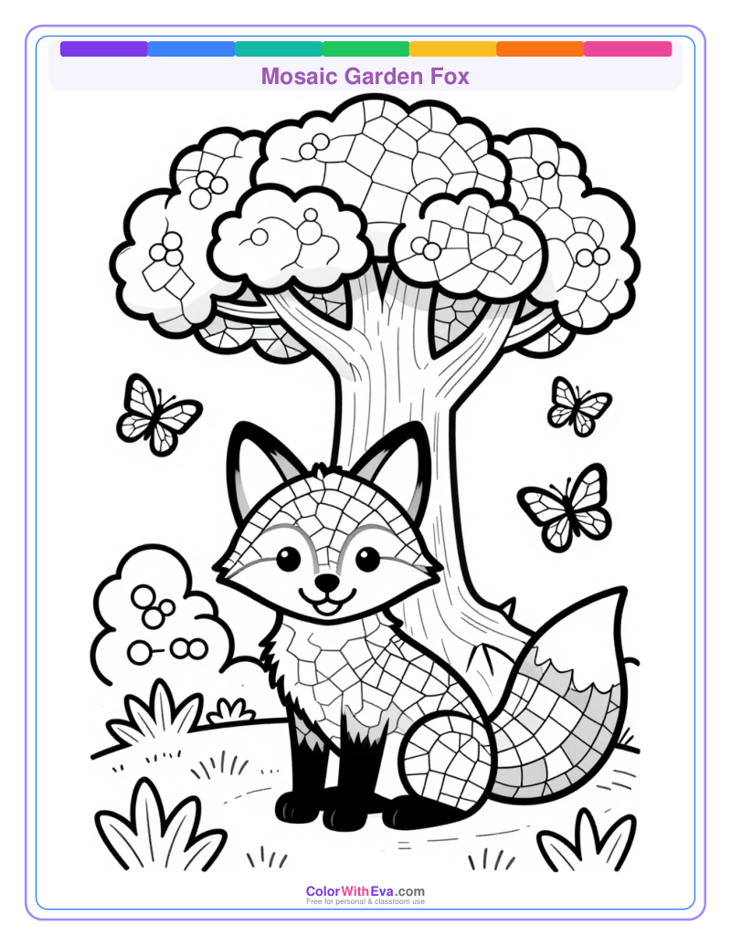Mosaic Garden Fox preview