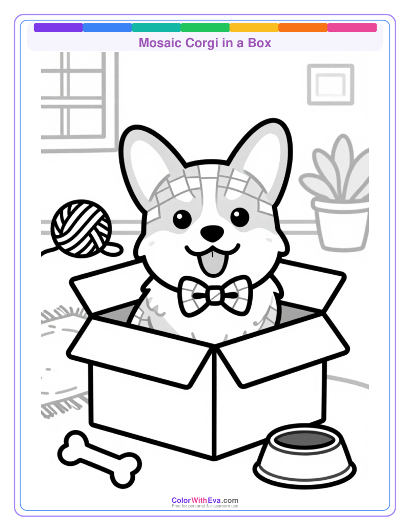 Mosaic Corgi in a Box thumbnail