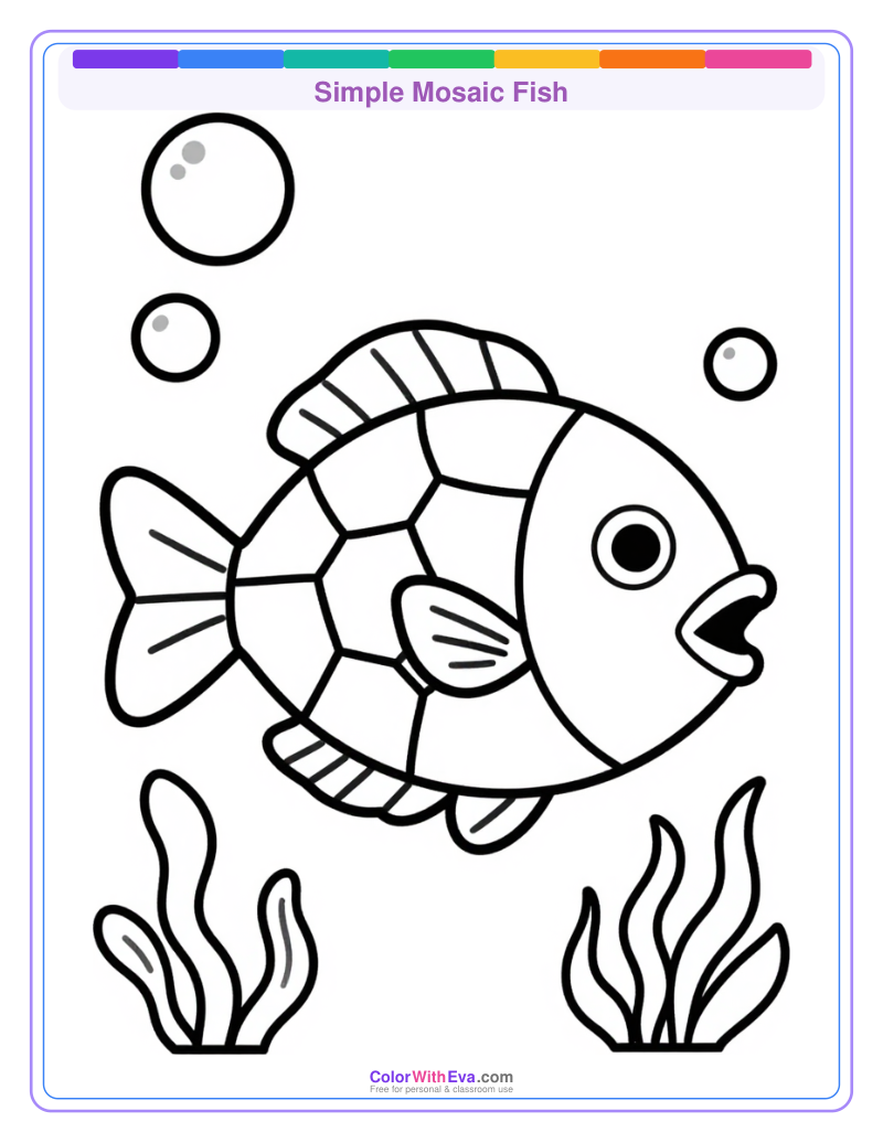 Simple Mosaic Fish preview