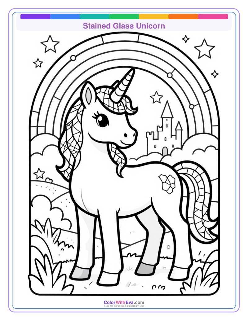 Stained Glass Unicorn preview