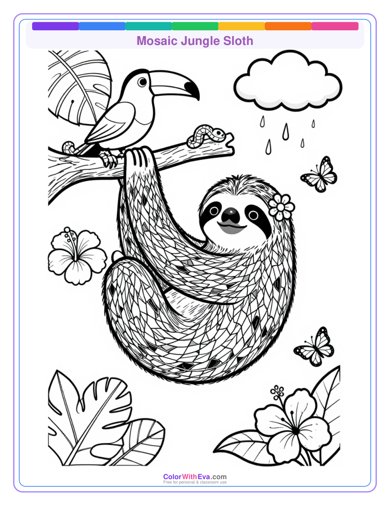 Mosaic Jungle Sloth thumbnail