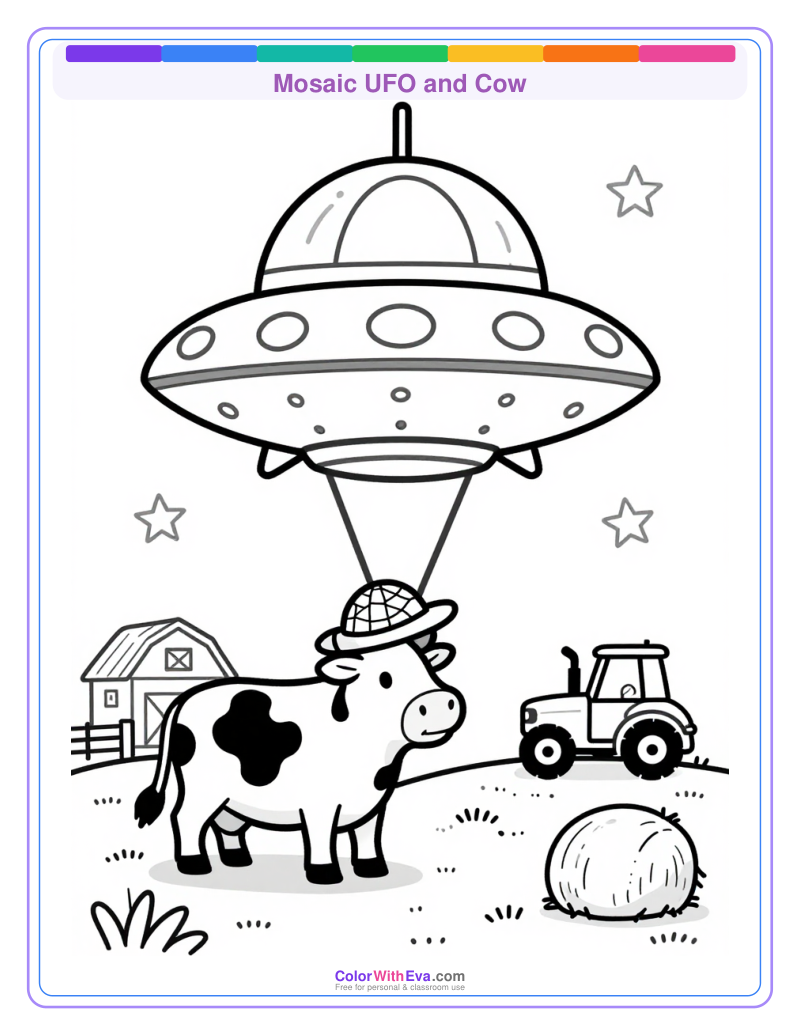 Mosaic UFO and Cow thumbnail