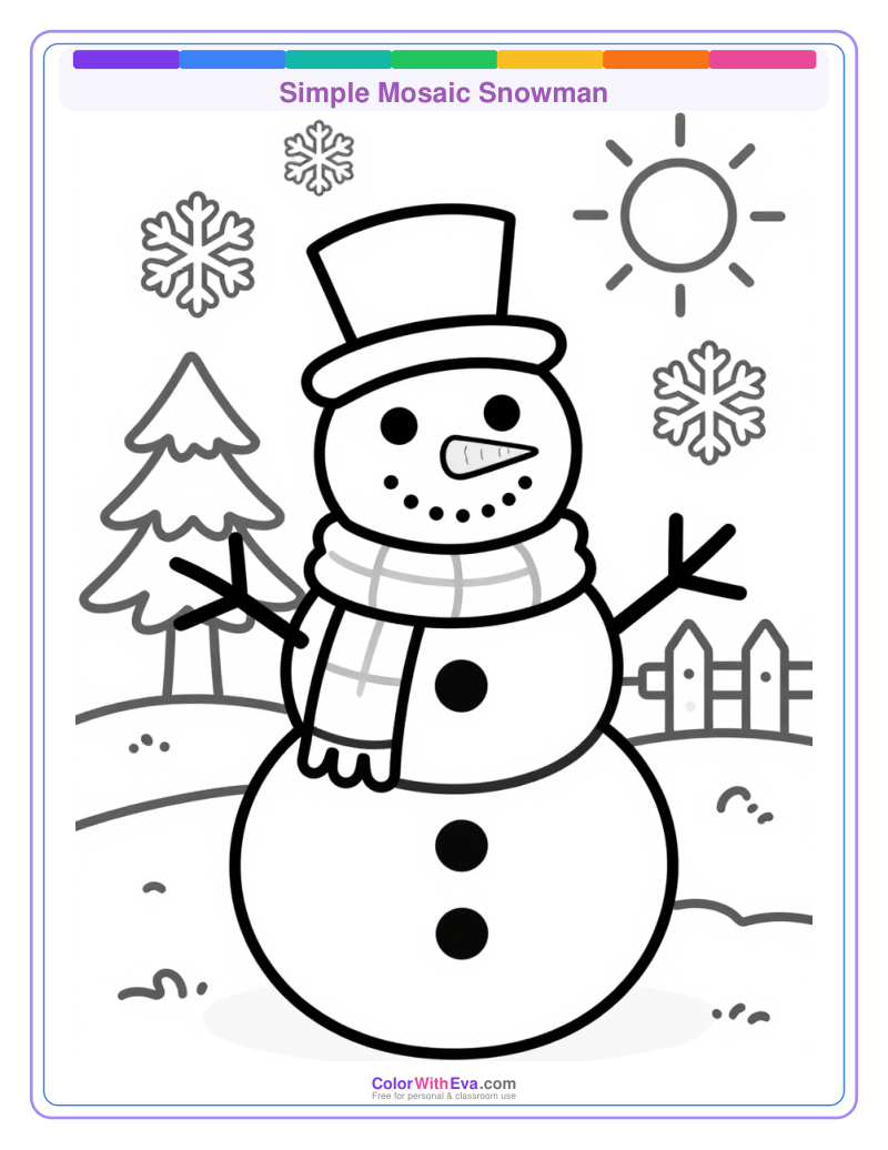 Simple Mosaic Snowman preview