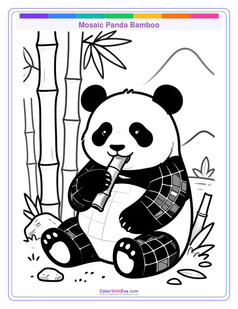 Mosaic Panda Bamboo preview