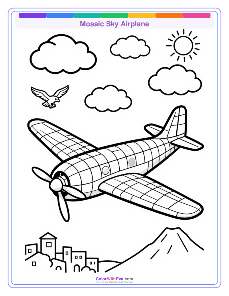 Mosaic Sky Airplane preview