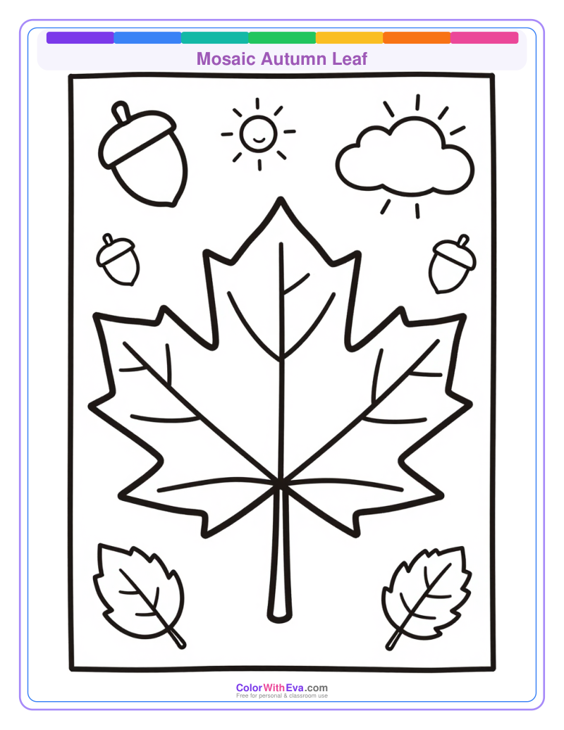 Mosaic Autumn Leaf preview