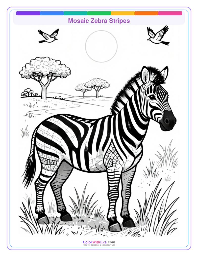 Mosaic Zebra Stripes preview