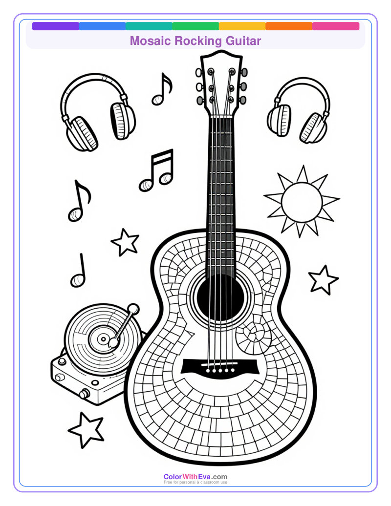 Mosaic Rocking Guitar preview