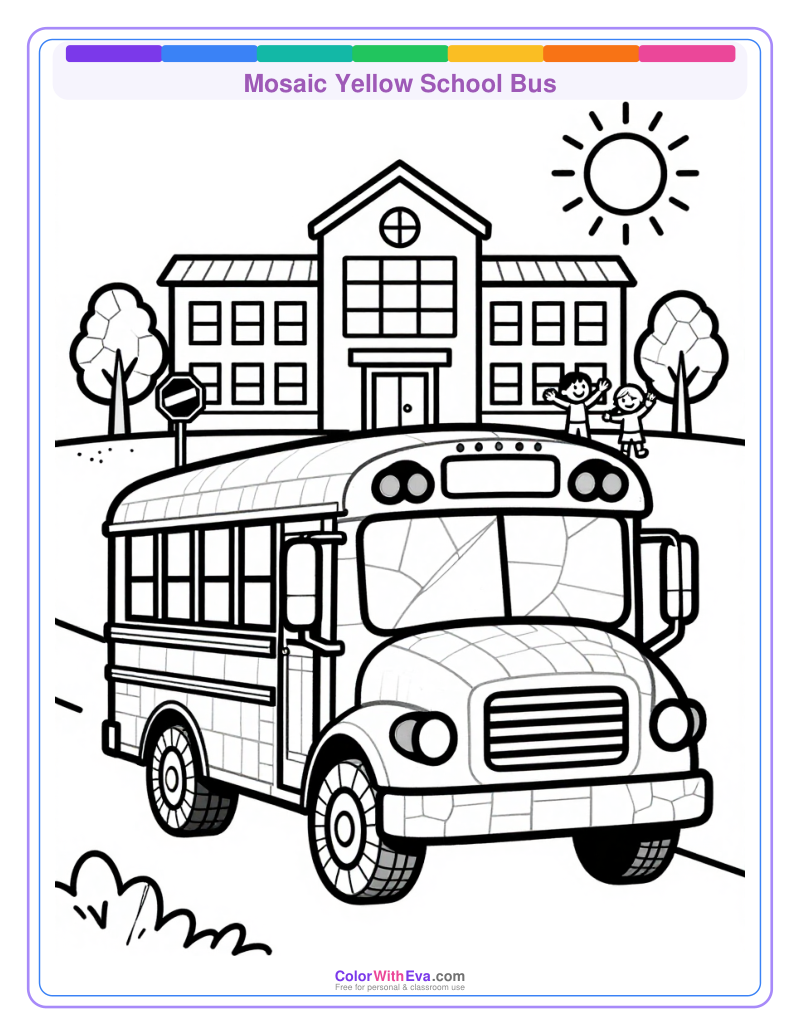 Mosaic Yellow School Bus preview