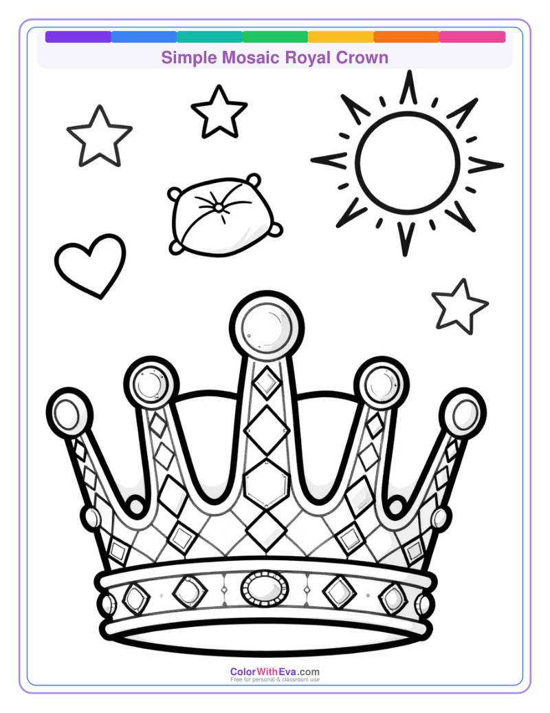 Simple Mosaic Royal Crown preview