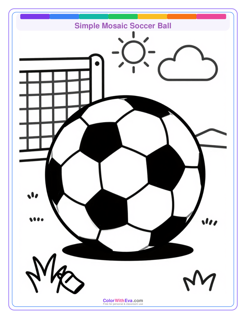 Simple Mosaic Soccer Ball preview