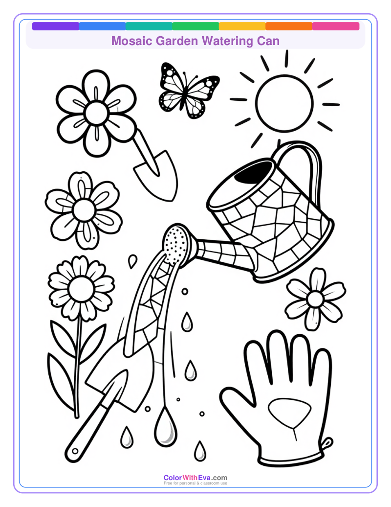 Mosaic Garden Watering Can preview