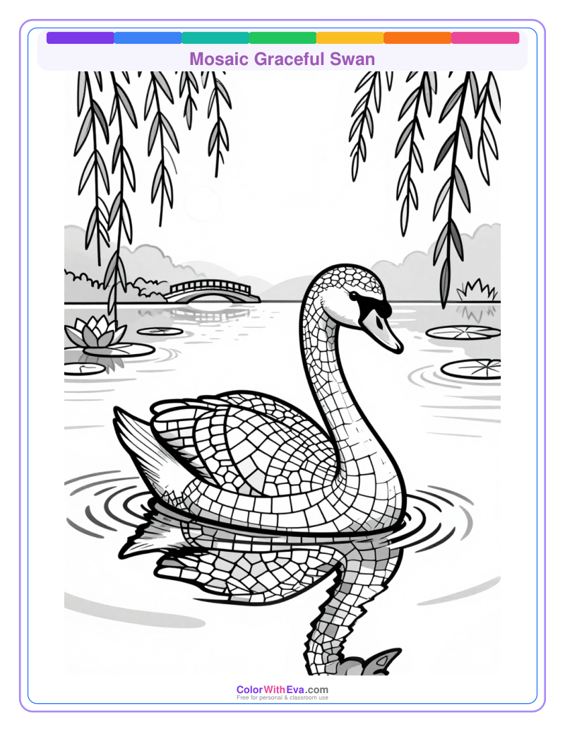 Mosaic Graceful Swan preview